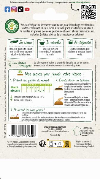 Potagères - Laitue Pommée Sagess - Graines d'Exception - MEDIA_PACKAGING_VERSO